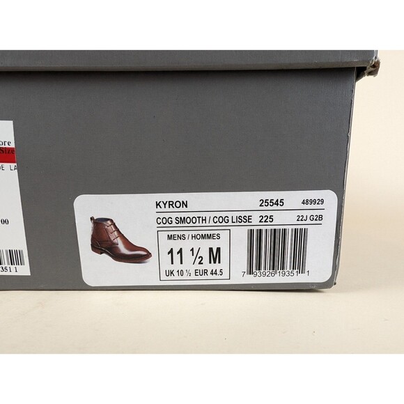 Stacy Adams Chukka Boot Mens 11.5 Kyron Cognac Brown Leather Plain Toe Shoes NWB main image 5